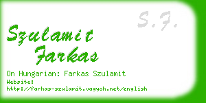 szulamit farkas business card